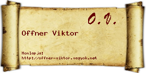 Offner Viktor névjegykártya